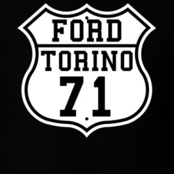 Highway Route 1971 Torino Classic Car T Shirt
