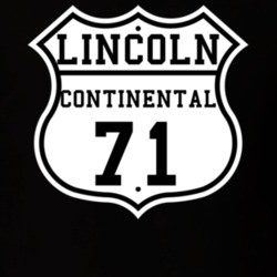 Highway Route 1971 Lincoln Continental Classic Car T Shirt