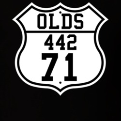 Highway Route 1971 Oldsmobile 442 Classic Car T Shirt