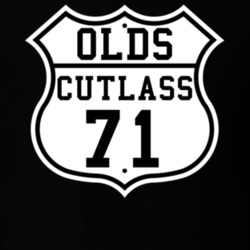 Highway Route 1971 Oldsmobile CutlaSS Classic Car T Shirt