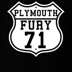 Highway Route 1971 Plymouth Fury Classic Car T Shirt