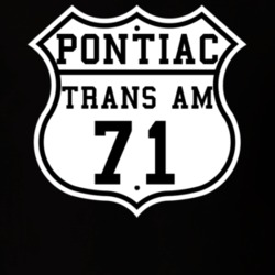 Highway Route 1971 Pontiac Trans Am Classic Car T Shirt
