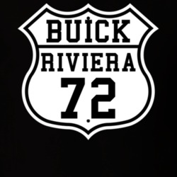 Highway Route 1972 Buick Riviera Classic Car T Shirt