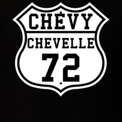 Highway Route 1972 Chevelle Classic Car T Shirt