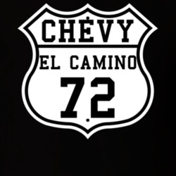 Highway Route 1972 Chevrolet El Camino Classic Car T Shirt