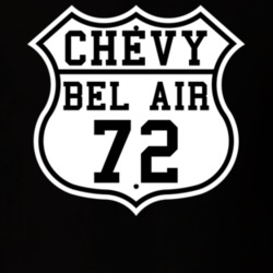 Highway Route 1972 Chevy Bel Air Classic Car T Shirt