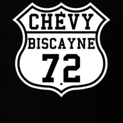 Highway Route 1972 Chevy Biscayne Classic Car T Shirt