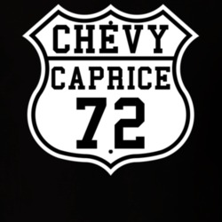 Highway Route 1972 Chevy Caprice Classic Car T Shirt