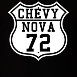 Highway Route 1972 Chevy Nova Classic Car T Shirt