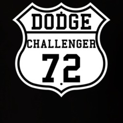 Highway Route 1972 Dodge Challenger Classic Car T Shirt