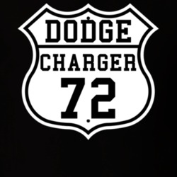 Highway Route 1972 Dodge Charger Classic Car T Shirt