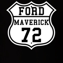 Highway Route 1972 Maverick Classic Car T Shirt