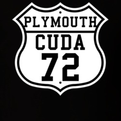 Highway Route 1972 Plymouth Barracuda Classic Car T Shirt