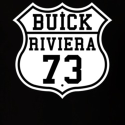 Highway Route 1973 Buick Riviera Classic Car T Shirt