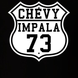Highway Route 1973 Chevrolet Impala Classic Car T Shirt