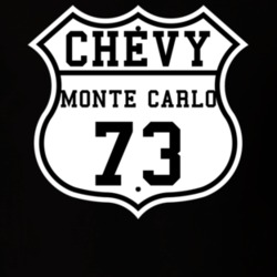 Highway Route 1973 Chevrolet Monte Carlo Classic Car T Shirt