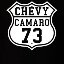 Highway Route 1973 Chevy Camaro Classic Car T Shirt