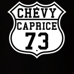 Highway Route 1973 Chevy Caprice Classic Car T Shirt