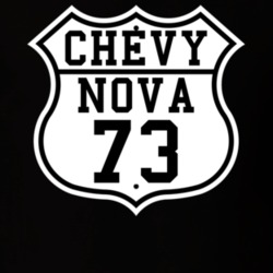 Highway Route 1973 Chevy Nova Classic Car T Shirt