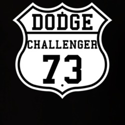 Highway Route 1973 Dodge Challenger Classic Car T Shirt