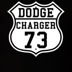 Highway Route 1973 Dodge Charger Classic Car T Shirt