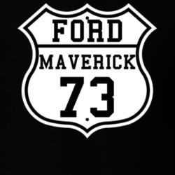 Highway Route 1973 Maverick Classic Car T Shirt