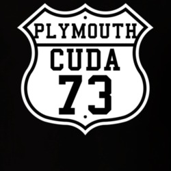 Highway Route 1973 Plymouth Barracuda Classic Car T Shirt