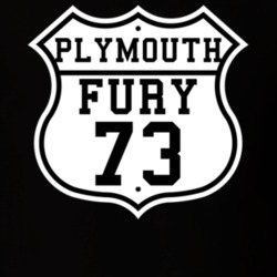Highway Route 1973 Plymouth Fury Classic Car T Shirt
