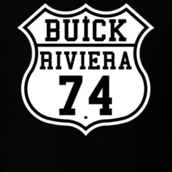 Highway Route 1974 Buick Riviera Classic Car T Shirt
