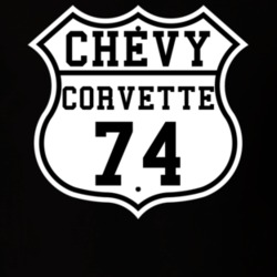 Highway Route 1974 Chevrolet Corvette Classic Car T Shirt