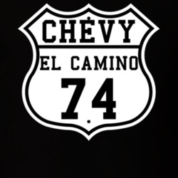 Highway Route 1974 Chevrolet El Camino Classic Car T Shirt