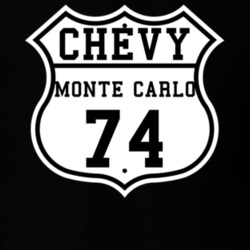Highway Route 1974 Chevrolet Monte Carlo Classic Car T Shirt