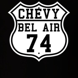 Highway Route 1974 Chevy Bel Air Classic Car T Shirt