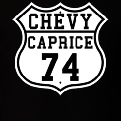 Highway Route 1974 Chevy Caprice Classic Car T Shirt