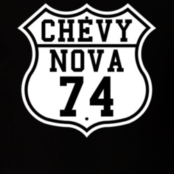 Highway Route 1974 Chevy Nova Classic Car T Shirt