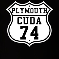 Highway Route 1974 Plymouth Barracuda Classic Car T Shirt