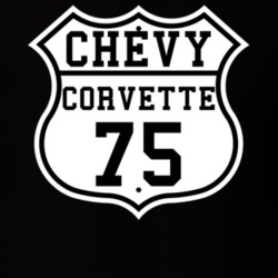 Highway Route 1975 Chevrolet Corvette Classic Car T Shirt