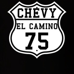Highway Route 1975 Chevrolet El Camino Classic Car T Shirt