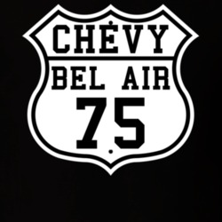 Highway Route 1975 Chevy Bel Air Classic Car T Shirt