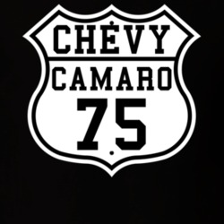 Highway Route 1975 Chevy Camaro Classic Car T Shirt