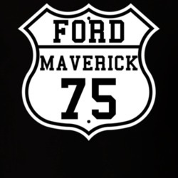 Highway Route 1975 Maverick Classic Car T Shirt