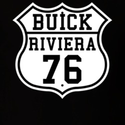 Highway Route 1976 Buick Riviera Classic Car T Shirt
