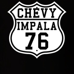 Highway Route 1976 Chevrolet Impala Classic Car T Shirt