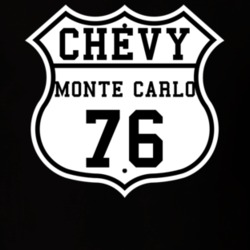 Highway Route 1976 Chevrolet Monte Carlo Classic Car T Shirt