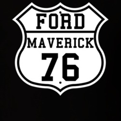 Highway Route 1976 Maverick Classic Car T Shirt