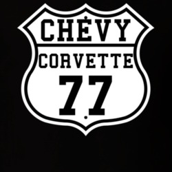 Highway Route 1977 Chevrolet Corvette Classic Car T Shirt