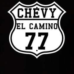 Highway Route 1977 Chevrolet El Camino Classic Car T Shirt