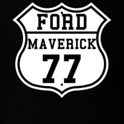 Highway Route 1977 Maverick Classic Car T Shirt