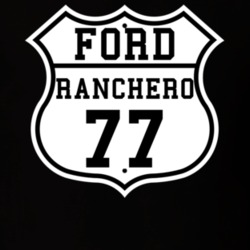 Highway Route 1977 Ranchero Classic Car T Shirt