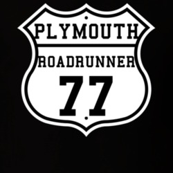 Highway Route 1977 Plymouth Roadrunner Classic Car T Shirt